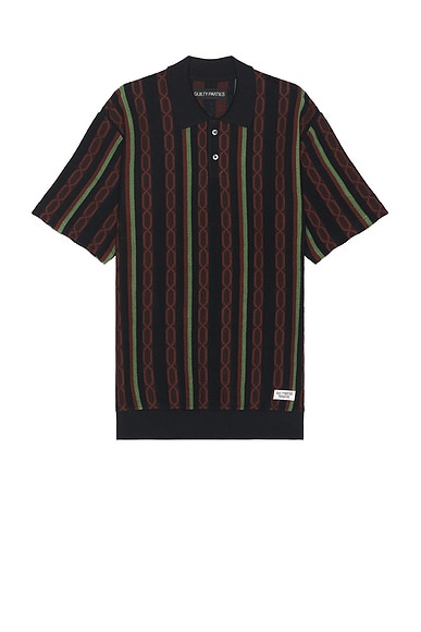 【 開梱 設置?無料 】 Type-2 Shirt Polo Knit MARIA WACKO in FWRD | Black トップス