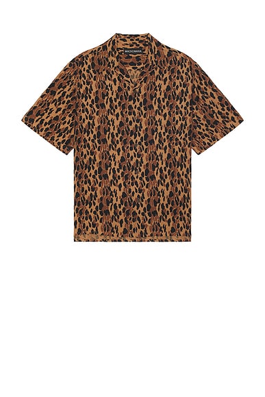 Leopard Hawaiian Short Sleeve Shirt