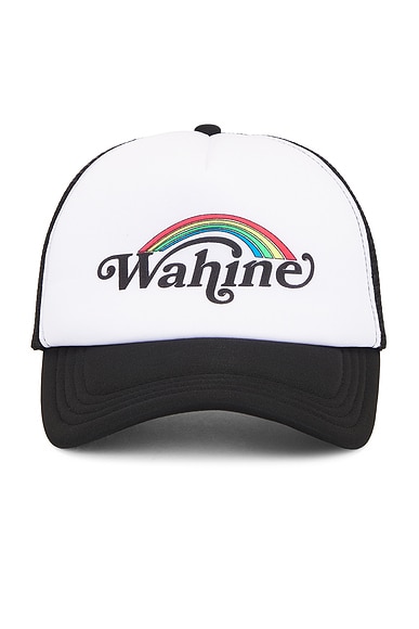 Wahine Trucker Hat in Black
