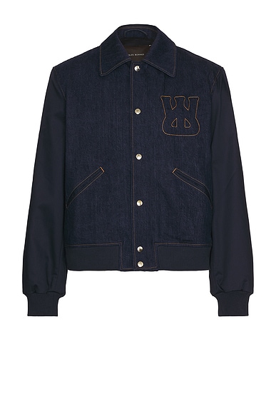 Echo Denim Varsity Jacket