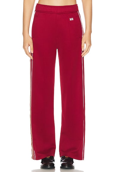 Wales Bonner Shine Track Pant in Burgundy | FWRD Wales Bonner Shine Track Pant in Burgundy | FWRD