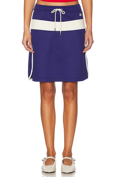 Wales Bonner Mantra Skirt in Navy & Natural