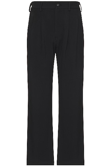 Shop Wao Double Pleated Trousers In Black