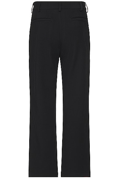 Shop Wao Double Pleated Trousers In Black