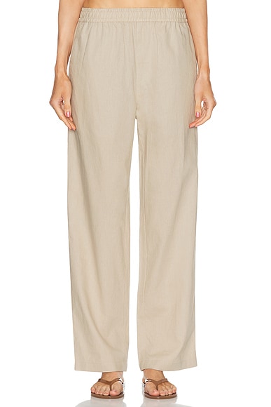 WAO Casual Linen Pant in Light Beige