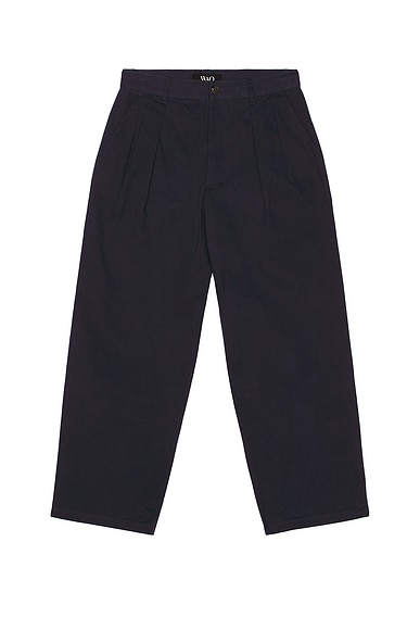 WAO Wide Leg Pleated Trouser in Navy