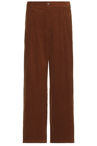 Wide Leg Pleated Corduroy Pant
