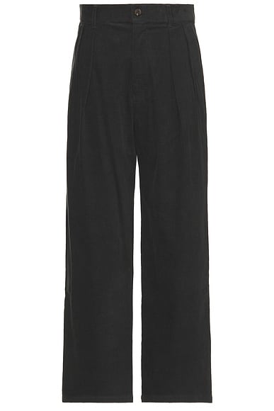 Wide Leg Pleated Corduroy Pant