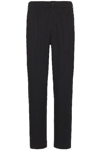 WAO Double Pleated Chino Pant in Black