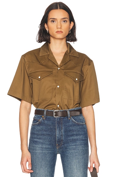 Satin Western Short Sleeve Shirt
