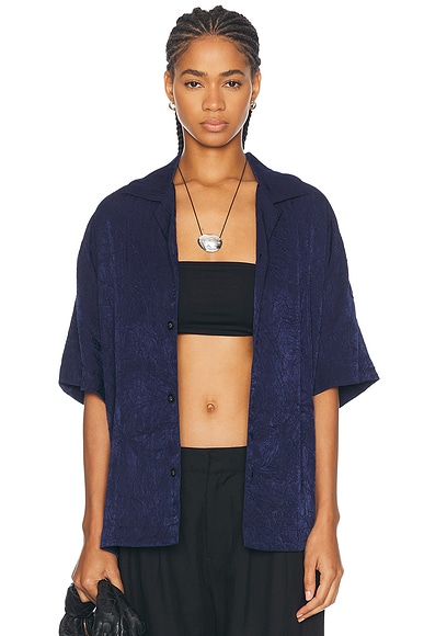 Crinkled Short Sleeve Shirt