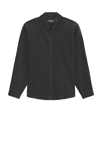 WAO Oversized Corduroy Shirt in Charcoal