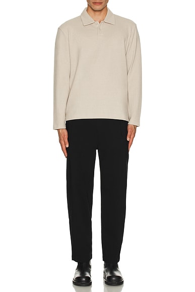The Textured Long Sleeve Polo