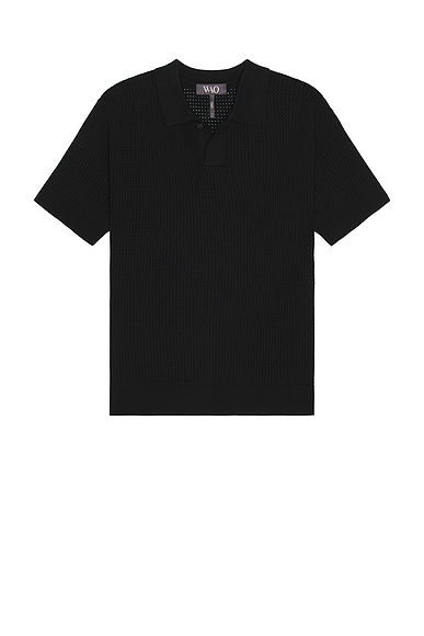 Relaxed Open Knit Polo