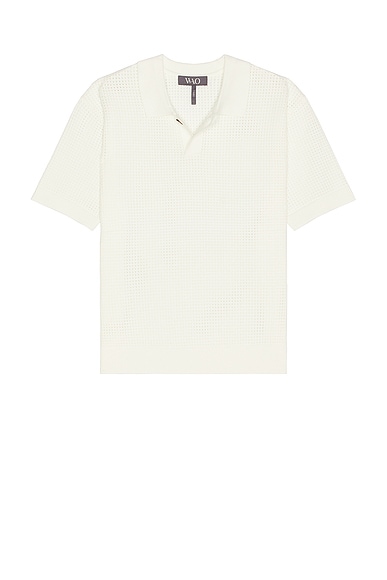 Relaxed Open Knit Polo