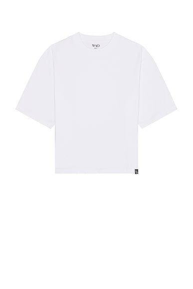 WAO The Oversized Cropped Tee in White