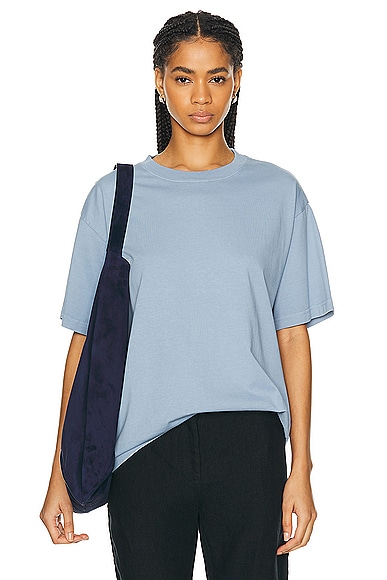WAO The Relaxed Tee in Dusty Blue