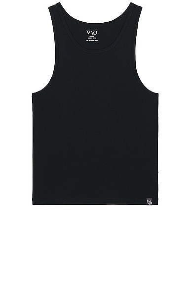 WAO The Relaxed Tank in Black