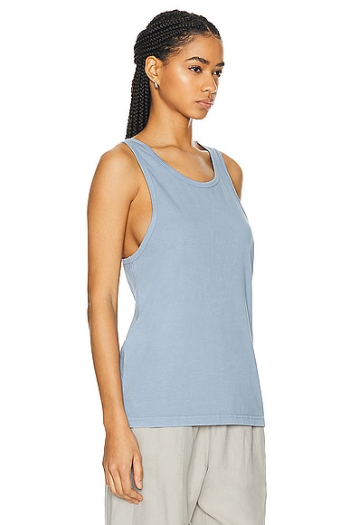 Shop Wao The Relaxed Tank In Dusty Blue