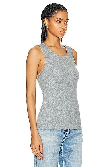 Shop Wao The Fitted Tank In Heather Grey