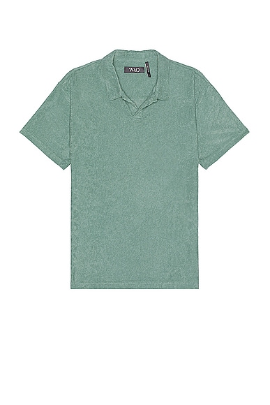 Shop Wao Towel Terry Polo In Sage