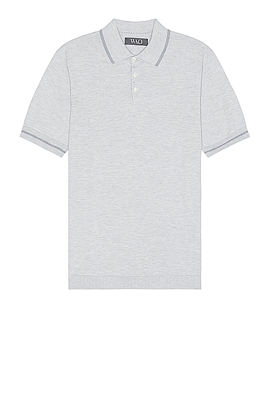 Shop Wao Everyday Luxe Polo In Heather Grey