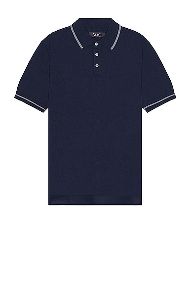 WAO Everyday Luxe Polo in Navy