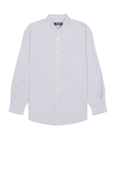 WAO Relaxed Oxford Shirt in Light Grey