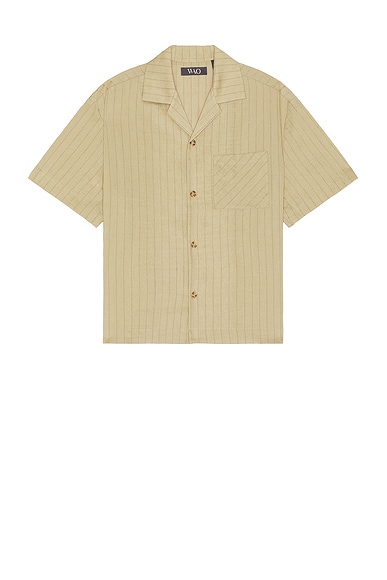 Vertical Stripe Short Sleeve Shirt