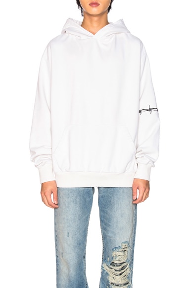 Washed Oversized Bomber-Fit Hoodie