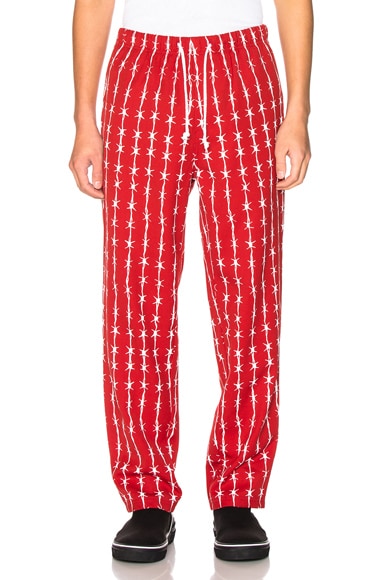 Barbed Wire Pinstripe Gabardine Pajama Trouser