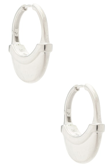 Wyld Box Luna Large Hoop Earrings in Silver