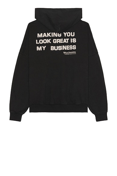 Willy Chavarria Willy Fashion Service Standard Zip Hoodie in Black