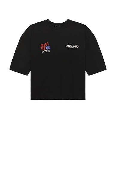 Willy Chavarria America Community Center Buffalo Tee in Black