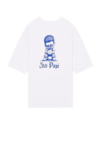 Willy Chavarria Precious Sad Papi Northsider Tee in White