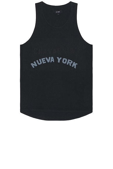 Shop Willy Chavarria Graphic Tank In Black