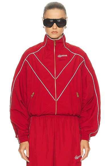 Willy Chavarria Cropped Bad Boy Jacket in Red