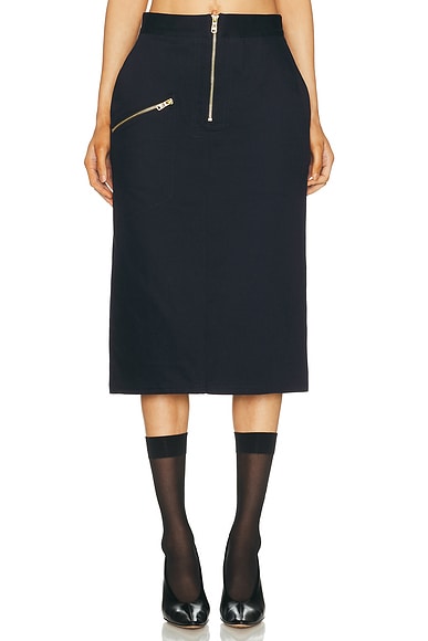 Willy Chavarria Visible Zipped Skirt in Navy