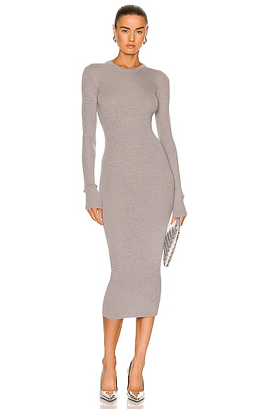 Ribbed Long Sleeve Dress