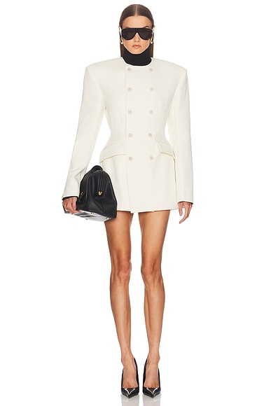 WARDROBE.NYC X Rosie Huntington-Whiteley Blazer Dress in Ivory