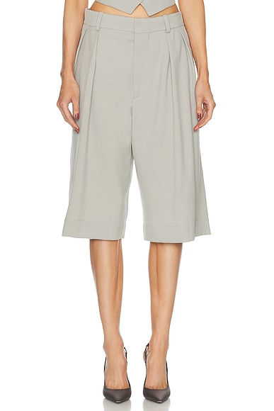 WARDROBE.NYC Low Rise Short in Cement