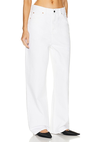 Shop Wardrobe.nyc Denim Low Rise Jean In White