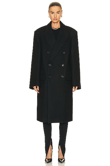 Shop Wardrobe.nyc X Hailey Bieber Hb Coat In Black