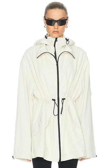 WARDROBE.NYC X Rosie Huntington-Whiteley Crop Anorak in Ivory