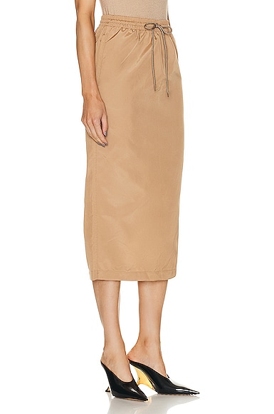 Wardrobe.nyc Tan Utility Midi Skirt In Tan
