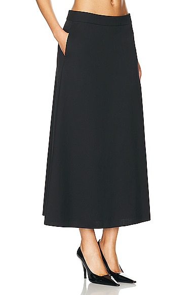 Shop Wardrobe.nyc A Line Midi Skirt In Black