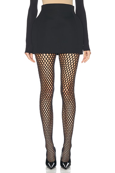 WARDROBE.NYC x Rosie Huntington-Whiteley RHW Sculpted Mini Skirt in Black