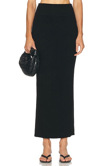 WARDROBE.NYC Knit Column Skirt in Black