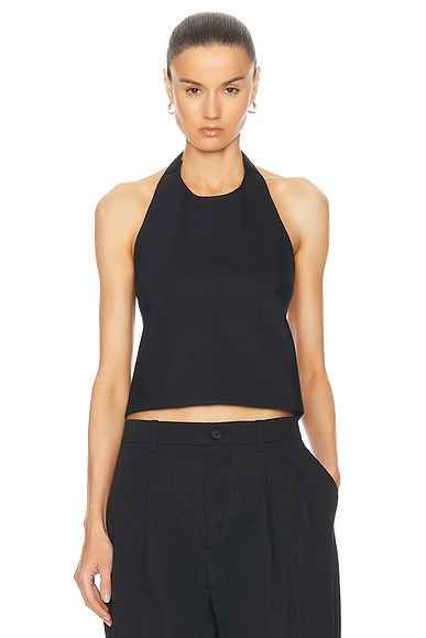 Drill Backless Halter Top