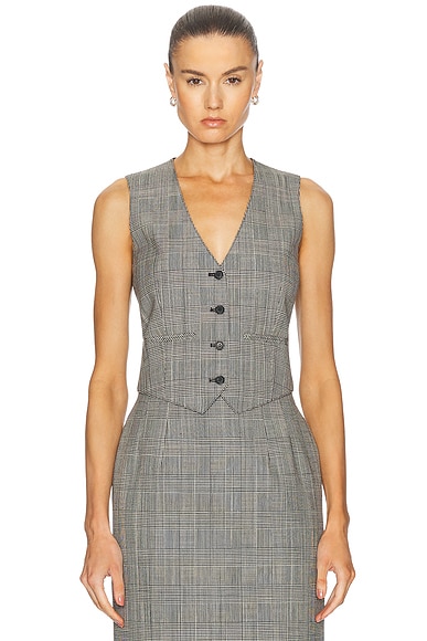 【ついに再販開始！】 Acne Studios One Shoulder Vest in Grey Melange | FWRD トップス